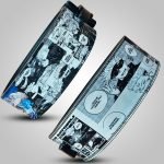 Powerlifting belt featuring Satoru Gojo artwork, heavy-duty leather, and lever buckle.