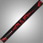 Close-up of matte black lever buckle and stitching on Custom Dragon Weightlifting Belt