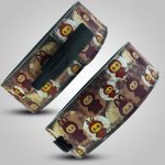 Close‑up of Labubu weightlifting belt showing lever buckle, high quality leather, and double stitching in 10mm/13mm