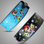 Close-up of Powerpuff Girls lifting belt showing 13mm split leather and heavy-duty lever buckle.