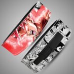 Custom Goku leather gym belt with lever buckle