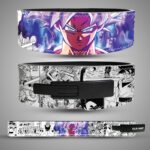 Goku Ultra Instinct weightlifting belt with silver hair anime artwork