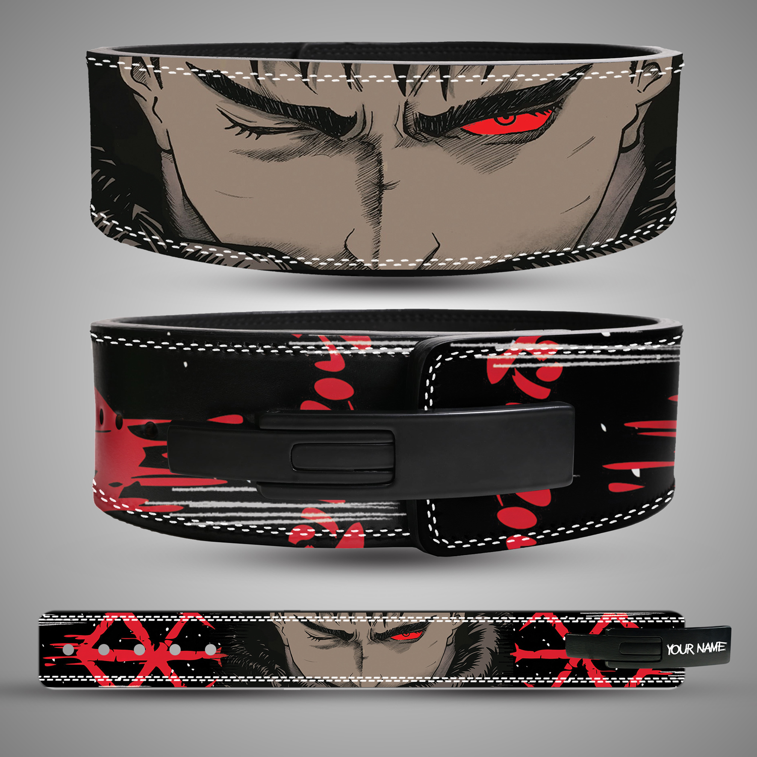 Guts-red-eye-anime-weightlifting-belt Guts red eye anime weightlifting belt design