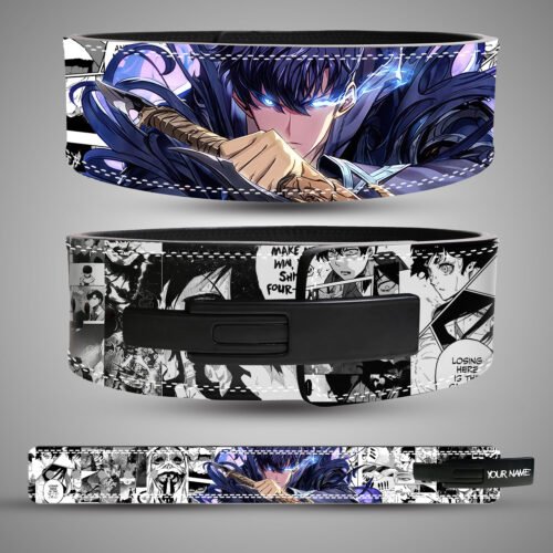 Sung Jin-Woo Solo Leveling weightlifting belt artwork