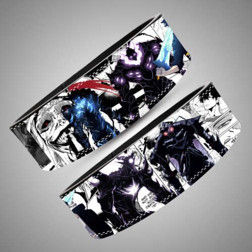 Premium split leather belt featuring the Shadow Monarch Sung Jinwoo.