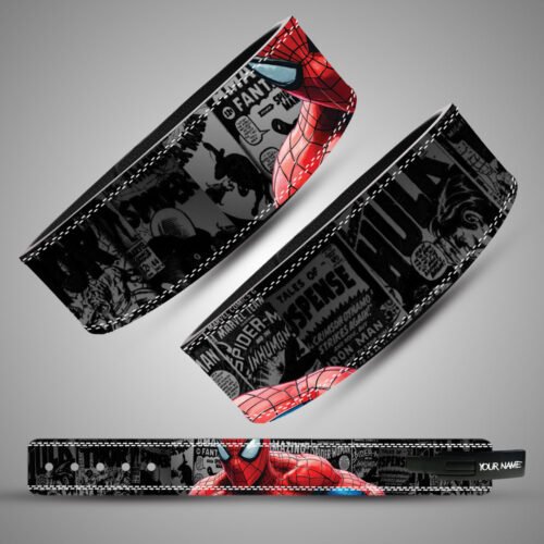 Spider-Man superhero powerlifting belt for squats deadlifts and bench press