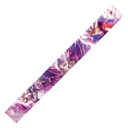 Custom Beast Gohan powerlifting belt with purple aura artwork