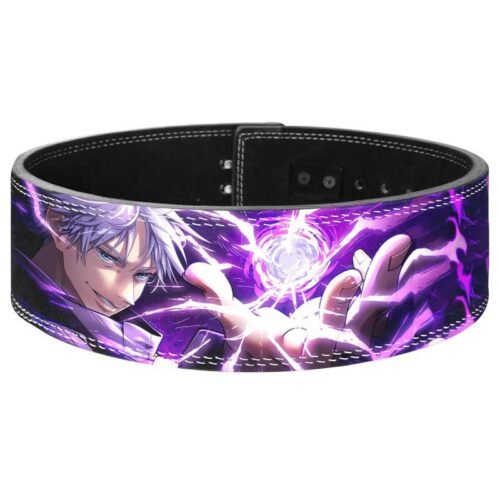 Custom Gojo powerlifting belt inspired by Jujutsu Kaisen