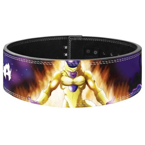 Frieza anime gym belt in 10mm and 13mm split leather thicknesses