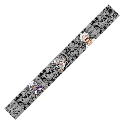 One Piece Luffy weightlifting belt with black lever buckle,