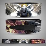 Mahoraga custom weightlifting belt with anime battle artwork