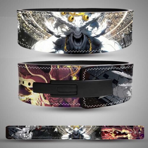 Mahoraga custom weightlifting belt with anime battle artwork