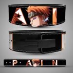 Premium leather Pain Akatsuki anime lever belt for gym training