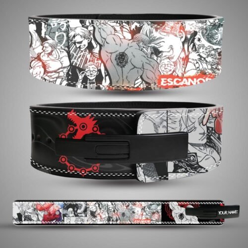 Escanor Lion Sin of Pride anime lever belt for powerlifting squats and deadlifts