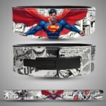 Premium leather Superman comic weightlifting lever belt for strength training
