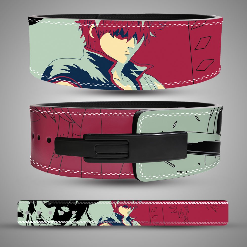 Gintoki-Sakata-Anime-Lever-Belt Gintoki Sakata Anime Lever Belt featuring a minimalist Gintama character design.