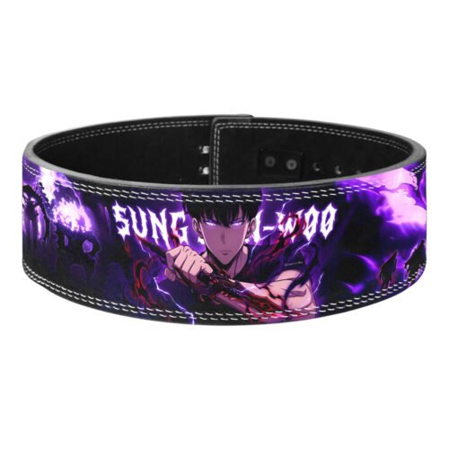 10mm 13mm leather lever buckle belt with anime graphics