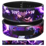 Jin-Woo weightlifting belt with shadow monarch artwork