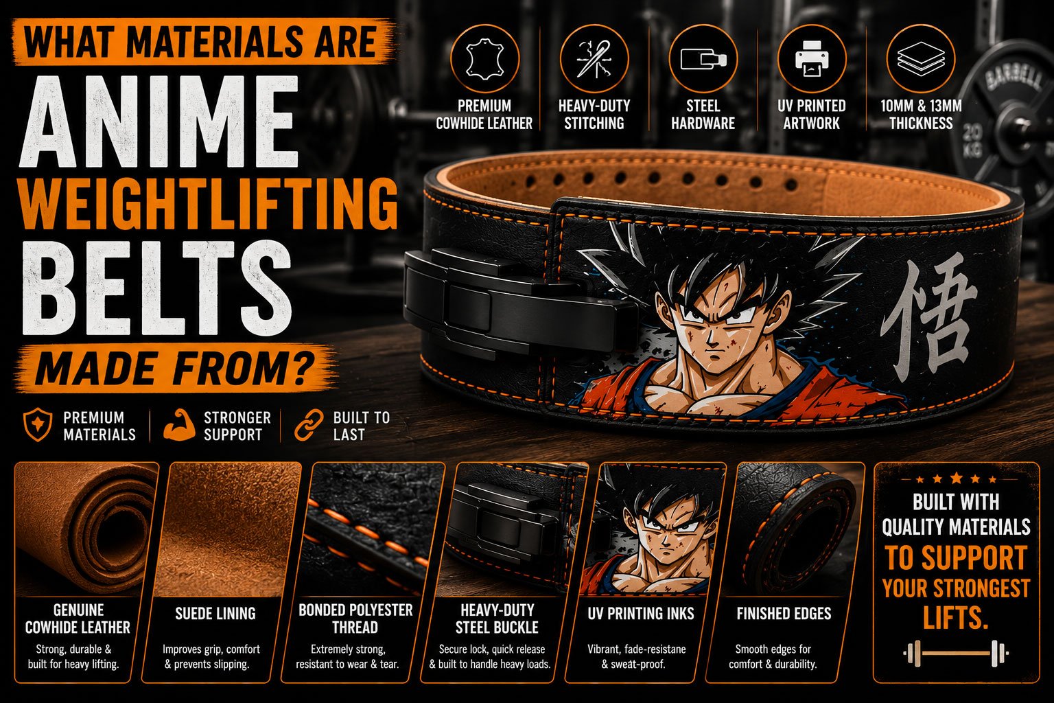 What Materials Are Anime Weightlifting Belts Made From