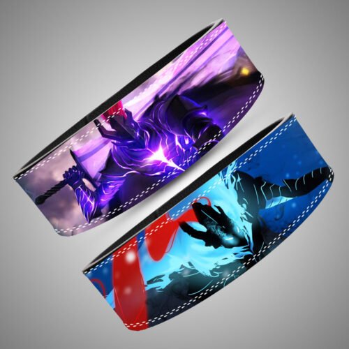 Side profile of the Igris Shadow Knight Weightlifting Lever Belt showing premium leather construction