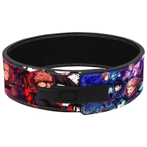 Front view of Jujutsu Kaisen weightlifting lever belt