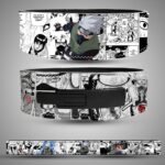 Kakashi Manga Weightlifting Lever Belt featuring black and white Naruto manga artwork.