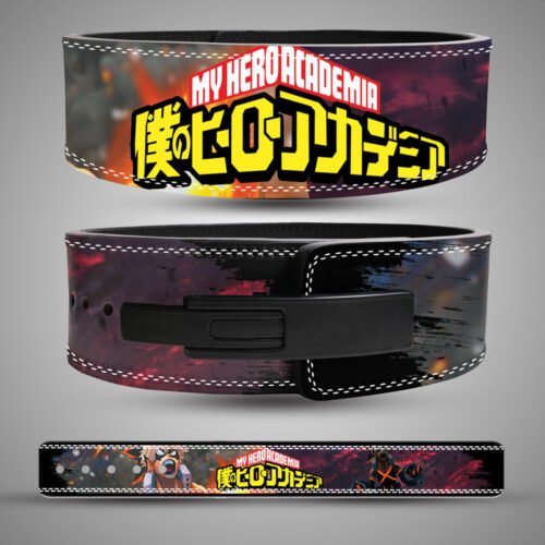 Katsuki Bakugo My Hero Academia Weightlifting Lever Belt with premium anime artwork.