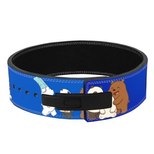 Front view of We Bare Bears weightlifting lever belt