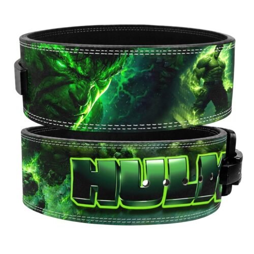 Close-up of lever buckle on Hulk weightlifting lever belt