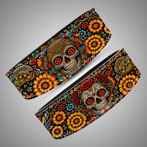 Sugar Skull Aztec Lever Weightlifting Belt