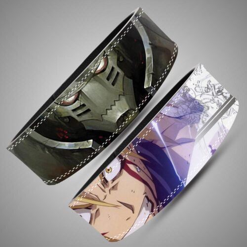 Fullmetal Alchemist lifting belt showing automail lightning effect and lever buckle