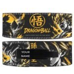 Dragon Ball Legacy anime lever belt with gold logo poster artwork and Goku silhouette