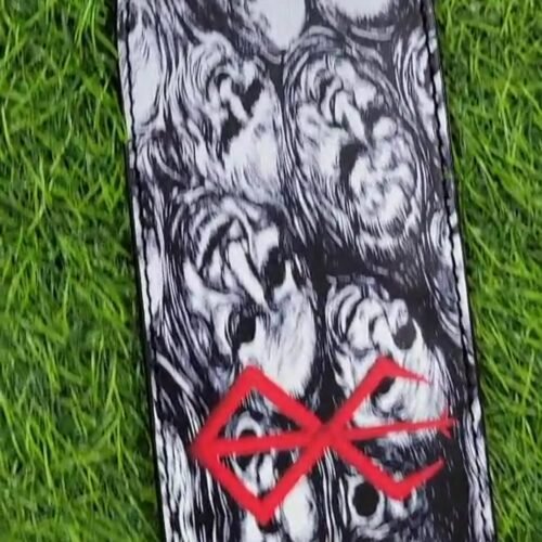 Video cover showing a close-up of the Berserk Skull lifting belt artwork
