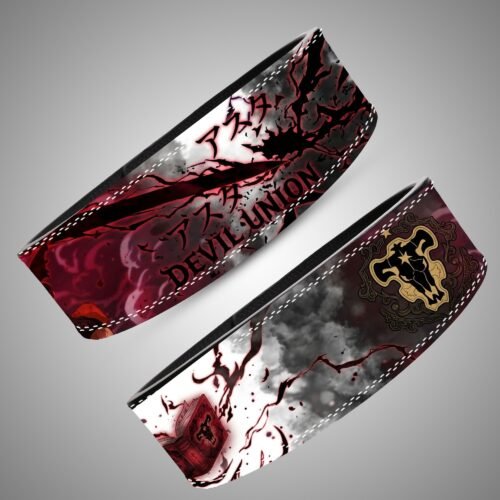 Asta Demon Grimoire weightlifting belt design and printed strap details