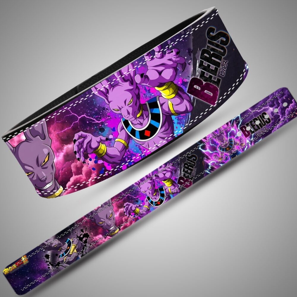 Beerus Gott der Zerstörung Trainingsgürtel – Motivdetails und weitere Gürtelansichten
