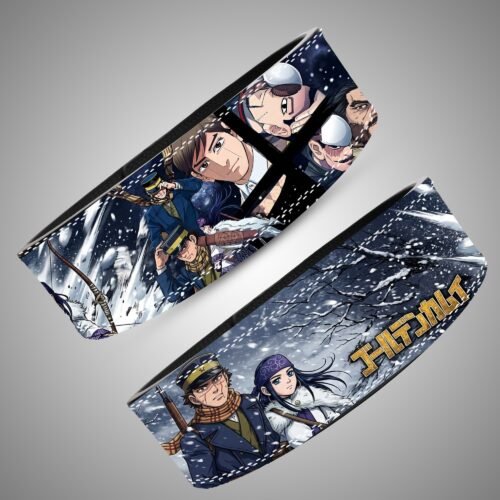 Golden Kamuy Sugimoto and Asirpa weightlifting belt design and printed strap details