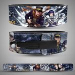 Golden Kamuy Sugimoto and Asirpa weightlifting belt showing the rear artwork, lever closure and full strap layout