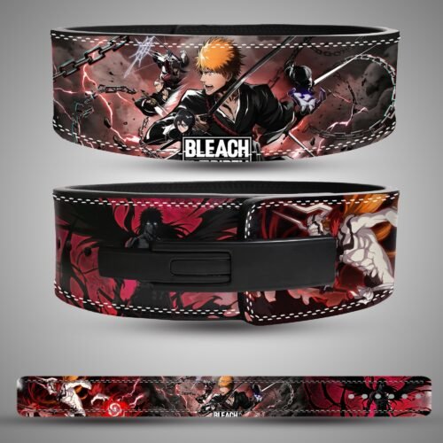 Ichigo Soul Reaper Battle weightlifting belt design and printed strap details